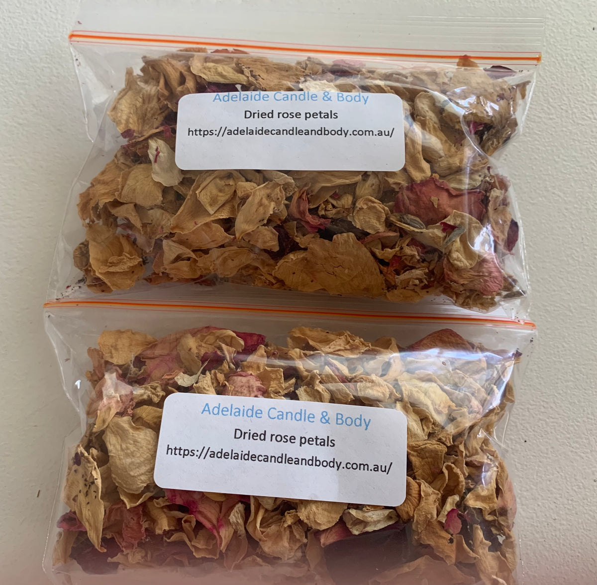 Dried rose petal flowers botanical rose petals Adelaide Candle & Body