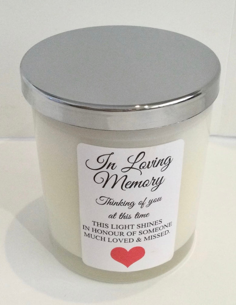 In loving memory memorial candle Adelaide Candle & Body
