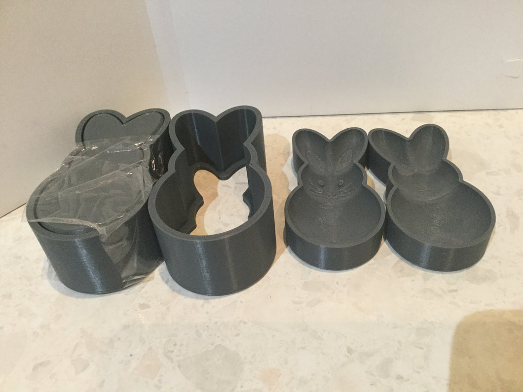 3D Bunny peeps bath bomb mould
