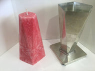 Pentagon oblique pillar candle mould - used