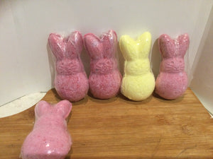 Easter bunny bath bombs - bunny peeps