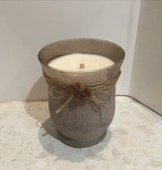 Frosted, decorative scented soy wax candle