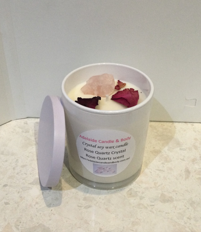 Crystal and botanical candles Adelaide Candle & Body