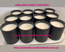Load image into Gallery viewer, Candles - soy wax candle with black matte jar with black lid