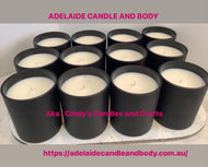 Candles - soy wax candle with black matte jar with black lid