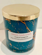 Load image into Gallery viewer, Pink and gold or Blue &amp; rose gold luxury jar - scented soy wax candles.