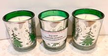 Load image into Gallery viewer, Christmas soy wax candles various glossy metallic designs