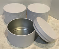 White candle travel tins