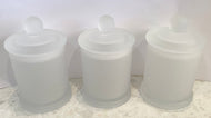 Frosted XL candle jars with lid