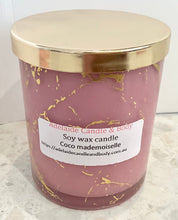 Load image into Gallery viewer, Pink and gold luxury jar - scented soy wax candles.