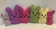 Crocheted Easter bunnies