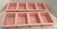Silicone 4 cavity rectangle soap mould.
