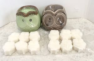Owl oil burner with owl melts and free tealight candle