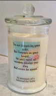 Memorial pet candle