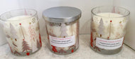 Christmas candle in decorative Christmas jar - scented in Peppermint Candy Apple