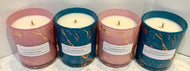 Pink and gold or Blue & rose gold luxury jar - scented soy wax candles.