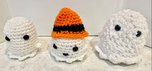 Load image into Gallery viewer, Halloween ghosts - various crocheted ghosts including glow in the dark.