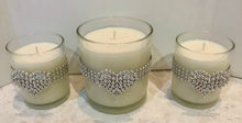 Load image into Gallery viewer, Sparkly heart candles scented in  Coco Mademoiselle