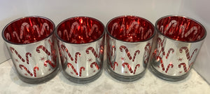 Christmas soy wax candles various glossy metallic designs