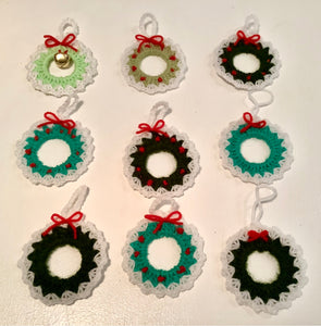 Christmas wreaths - hand crocheted