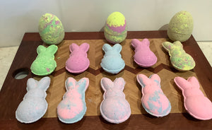 Easter bunny bath bombs - bunny peeps