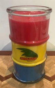 Football supporter candles and melts - Crows, port power and Sydney swans. Footy candles