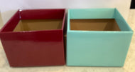 Square, colourful, glossy product/ hamper box