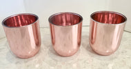 Rose gold candle jars - empty - hold 185 gms