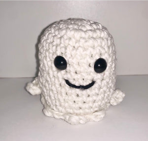 Halloween ghosts - various crocheted ghosts including glow in the dark.