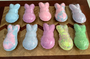 Easter bunny bath bombs - bunny peeps