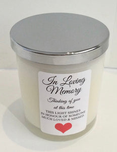 In loving memory - memorial candle