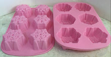 Load image into Gallery viewer, Silicone snowflake mould 6 cavity - 2 types