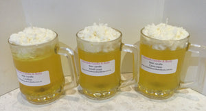 Beer gel wax candles