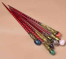 Load image into Gallery viewer, Wands - various types. Bamboo, crystal, wooden, plastic.