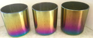 Rainbow holographic reflective candle jars