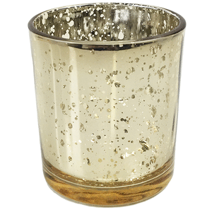 Gold fleck glassware - votive candle jars