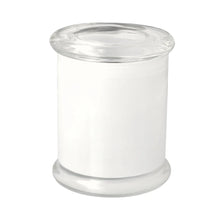 Load image into Gallery viewer, Glossy white glass candle jar with lid XL