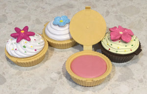 Lip balms - with cupcake containers.