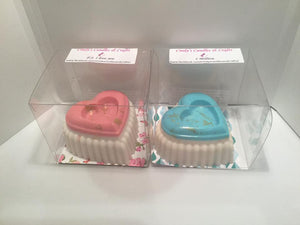 Heart soaps - large indented