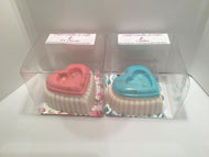 Heart soaps - large indented