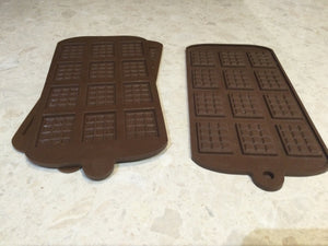 Silicone mini chocolate bar mould - melts or soap