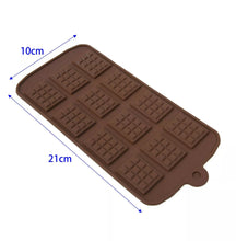 Load image into Gallery viewer, Silicone mini chocolate bar mould - melts or soap