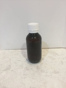 Amber PET 100 ml bottles with tampertel lids