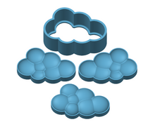 Load image into Gallery viewer, 3D bath bomb mould - Cloud - 2 types- Fluffy cloud and flat cloud