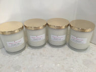 Candles - white jar, scented soy wax