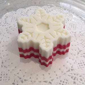 Snowflake Christmas soaps- made with goats milk soap