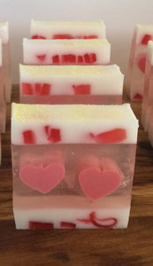 Double hearts scented heart soaps
