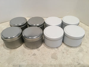 Round travel tins 120 gms- holds 100 gms wax approx