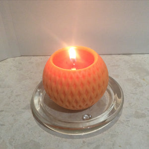 Lattice style round candle silicone mould