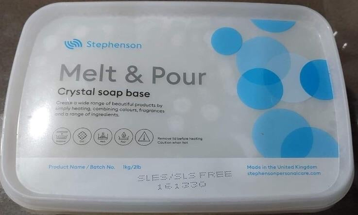 Clear Crystal SLES & SLS free Melt and pour soap base 1 kg